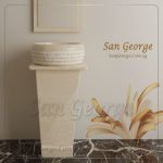 Marble Basin Beige Hand Made من San George Design