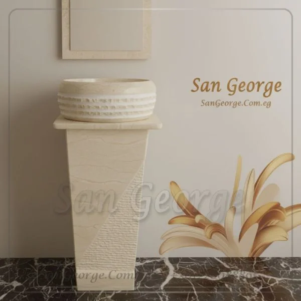 Marble Basin Beige Hand Made من San George Design