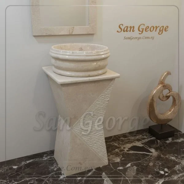 Marble Basin Beige Hand Made من San George Design