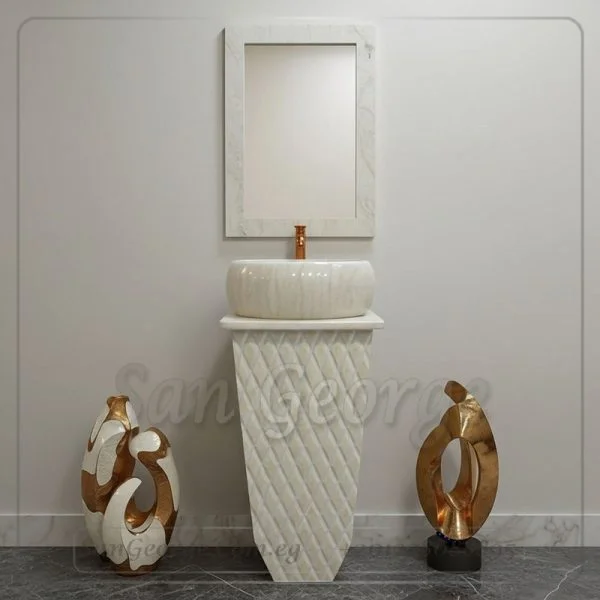 Marble Basin Beige Hand Made من San George Design