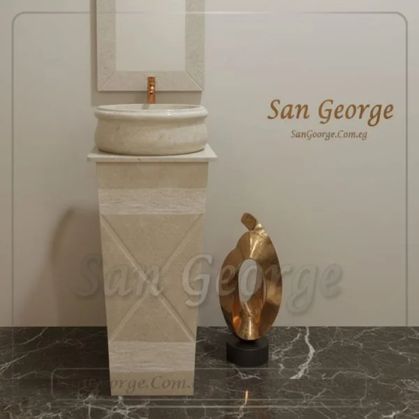 Marble Basin Beige Hand Made من San George Design