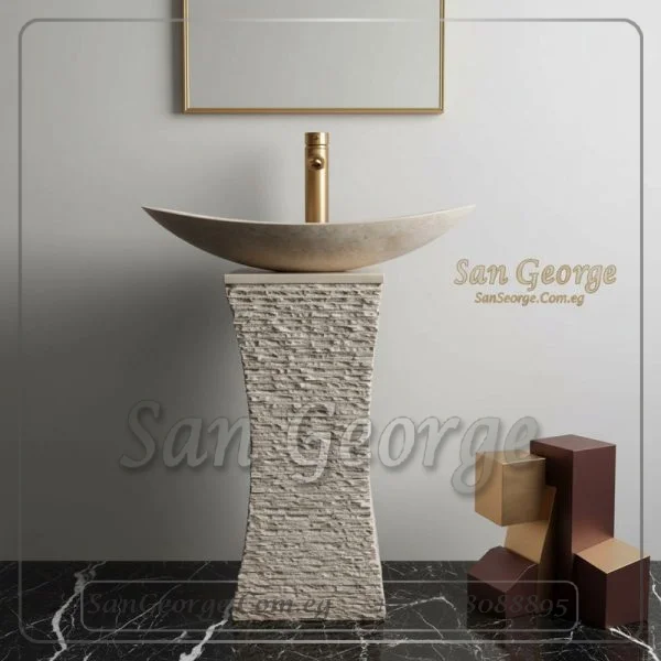 Marble Basin Beige Hand Made من San George Design