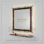 مرايا رخام طبيعي باضائه ليد مميزه Marb-7023 من سان جورج ديزاين San George Design