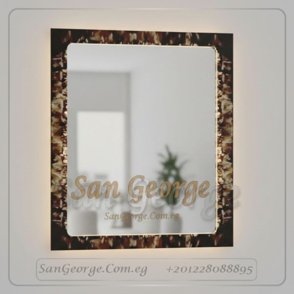 مرايا رخام طبيعي باضائه ليد مميزه Marb-7477 من سان جورج ديزاين San George Design
