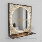 مرايا رخام طبيعي باضائه ليد مميزه Marb-7014 من سان جورج ديزاين San George Design