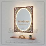 مرايا رخام طبيعي باضائه ليد مميزه Marb-7013 من سان جورج ديزاين San George Design