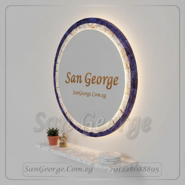 مرايا رخام طبيعي باضائه ليد مميزه Marb-7021 من سان جورج ديزاين San George Design