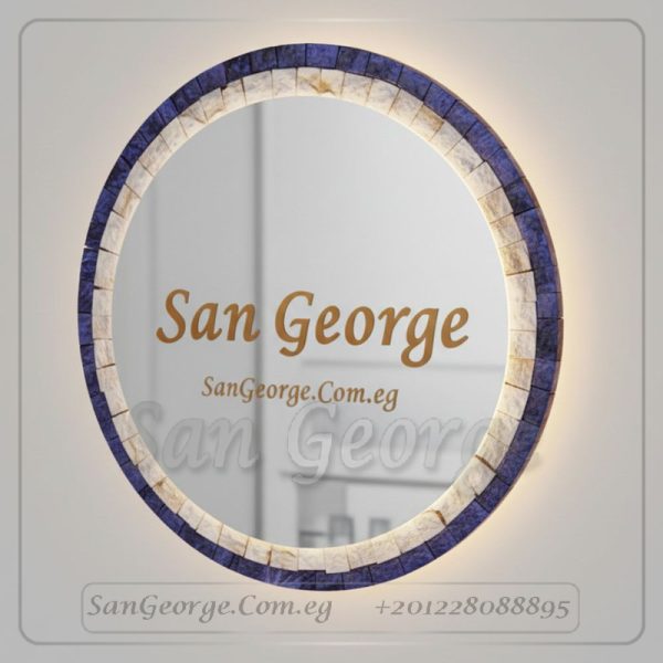 مرايا رخام طبيعي باضائه ليد مميزه Marb-7021 من سان جورج ديزاين San George Design