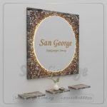 مرايا رخام طبيعي باضائه ليد مميزه Marb-7455 من سان جورج ديزاين San George Design