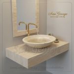 مغسلة رخام طبيعي مستورد X3 تصميم فريد | San George Desin