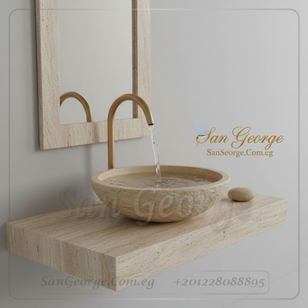 مغسلة رخام طبيعي مستورد X4 تصميم فريد | San George Desin