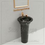 حوض رخام صناعي Tulip مربع Mr-Sh-2 مقاس 55 سم San George Design