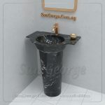 حوض رخام صناعي Marly مربع Mr-Sh-12 مقاس 55 سم San George Design