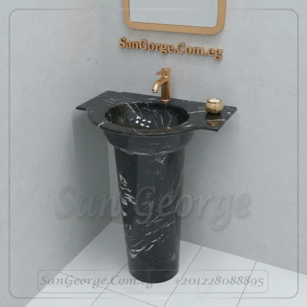 حوض رخام صناعي Marly مربع Mr-Sh-12 مقاس 55 سم San George Design