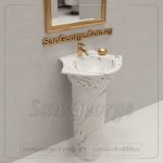 حوض رخام صناعي Almond أرضي Mr-Sh-14 مقاس 50 سم San George Design