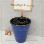 حوض حجر صناعي Almond كونو Mr-Sh-27 مقاس 50×50 San George Design