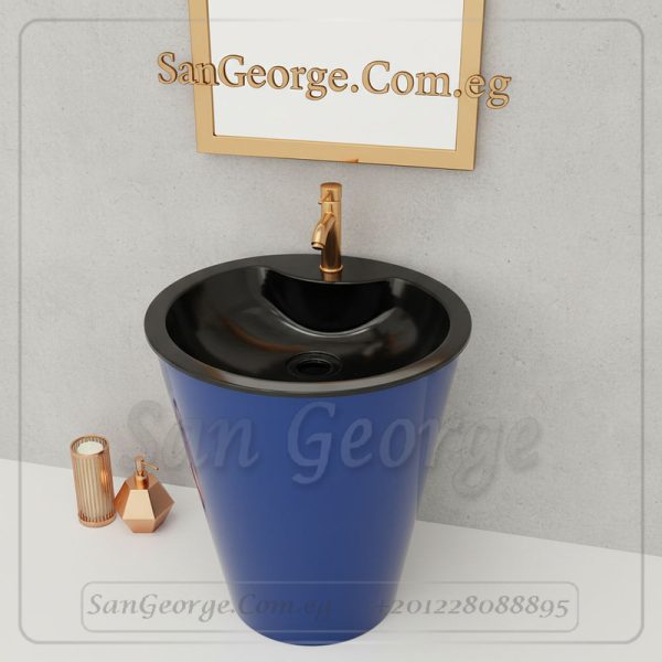 حوض حجر صناعي Almond كونو Mr-Sh-27 مقاس 50×50 San George Design