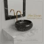 مغسلة رخام طبيعي مستورد X26 تصميم فريد | San George Desin