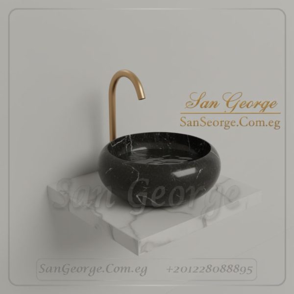 مغسلة رخام طبيعي مستورد X26 تصميم فريد | San George Desin