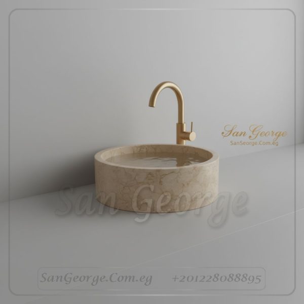 مغسلة رخام طبيعي مستورد X31 تصميم فريد | San George Desin