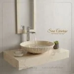 مغسلة رخام طبيعي مستورد X33 تصميم فريد | San George Desin