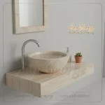 مغسلة رخام طبيعي مستورد X34 تصميم فريد | San George Desin