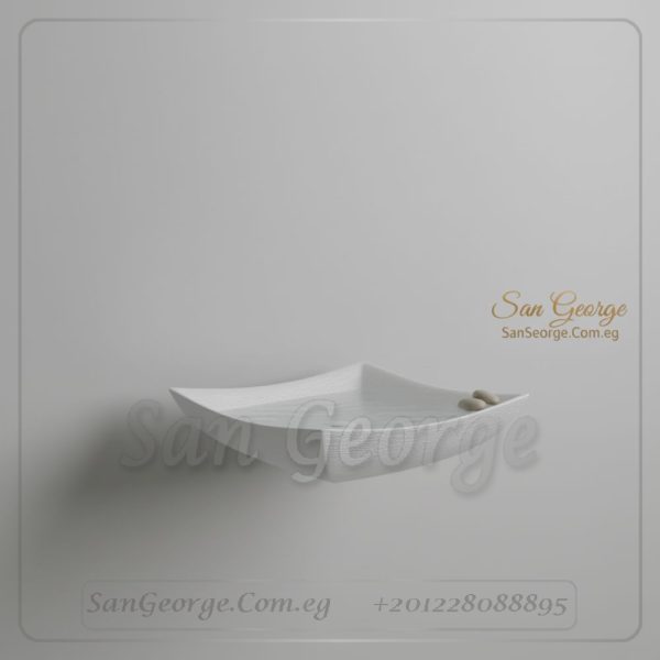 مغسلة رخام طبيعي اسود مستورد X35 تصميم فريد | San George Desin