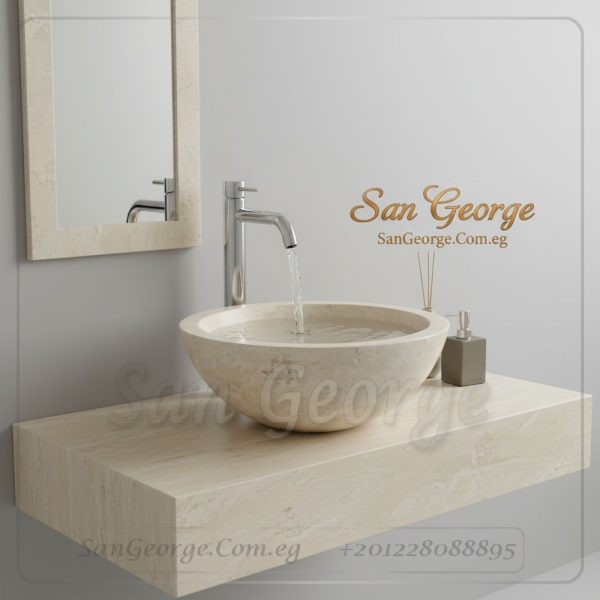 مغسلة رخام طبيعي مستورد X28 تصميم فريد | San George Desin