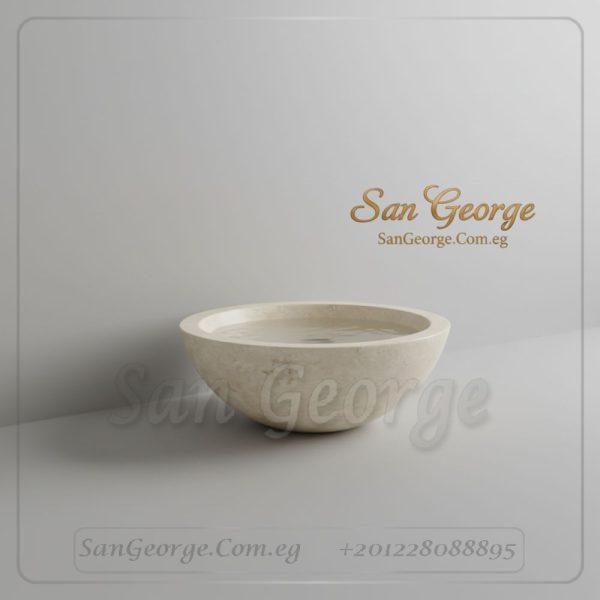 مغسلة رخام طبيعي مستورد X28 تصميم فريد | San George Desin