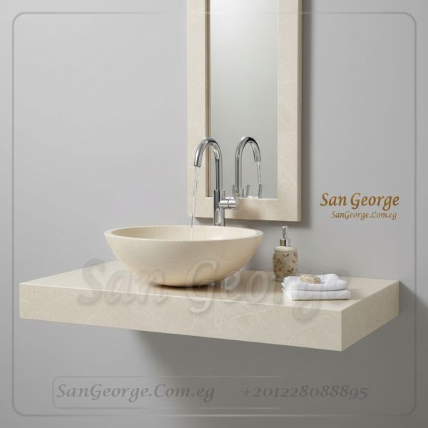 مغسلة رخام طبيعي مستورد X31 تصميم فريد | San George Desin