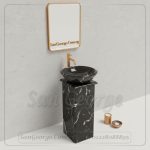 حوض أرضي فاخر Perla مربع Mr-Sh-49 مقاس 50×50 San George Design
