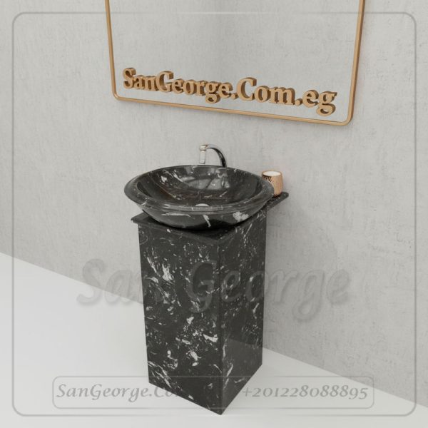 حوض أرضي مودرن Almond مربع Mr-Sh-53 مقاس 50×50 San George Design