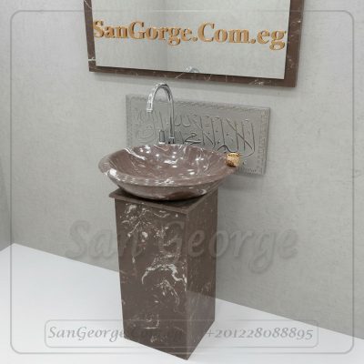 حوض رخام صناعي Tulip مربع Mr-Sh-54 مقاس 50×50 San George Design