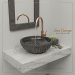 مغسلة رخام طبيعي مستورد X11 تصميم فريد | San George Desin