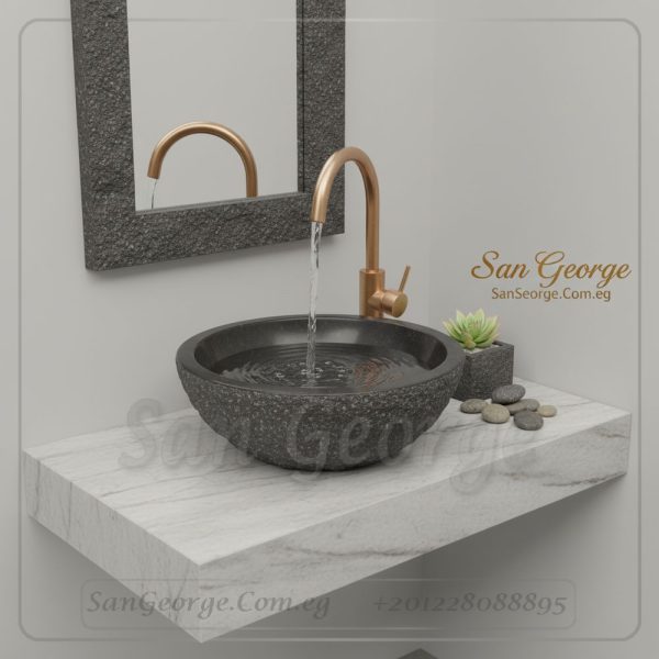 مغسلة رخام طبيعي مستورد X11 تصميم فريد | San George Desin