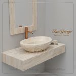 مغسلة رخام طبيعي مستورد X16 تصميم فريد | San George Desin