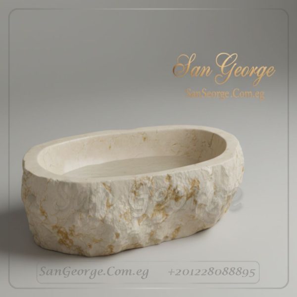 مغسلة رخام طبيعي مستورد X15 تصميم فريد | San George Desin