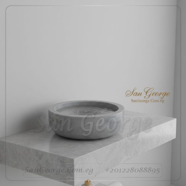 مغسلة رخام طبيعي مستورد X20 تصميم فريد | San George Desin