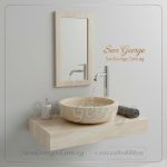 مغسلة رخام طبيعي مستورد X21 تصميم فريد | San George Desin