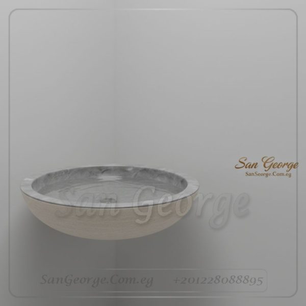 مغسلة رخام طبيعي مستورد X22 تصميم فريد | San George Desin