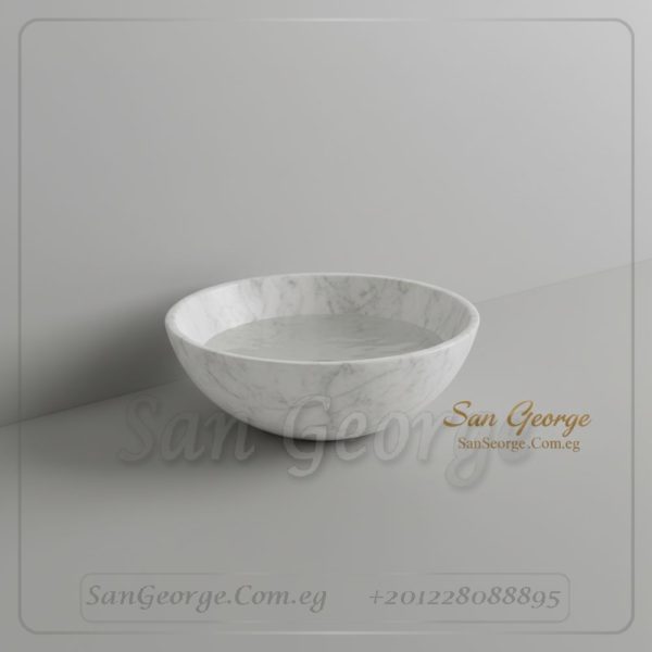 حوض رخام طبيعي ابيض  X40 كونتر توب | San George Design
