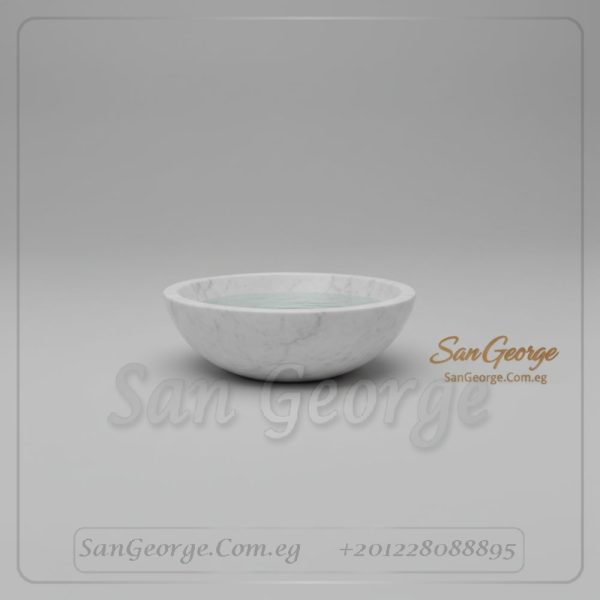 حوض رخام طبيعي ابيض  X42 كونتر توب | San George Desig