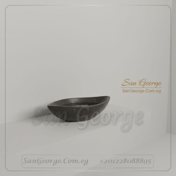 مغسلة رخام طبيعي اسود مستورد X44 تصميم فريد | San George Desin