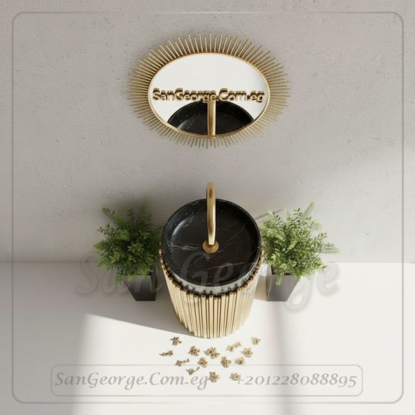 حوض شمعي مضلع "أمبر جولد" ستانلس 40 | San George Design