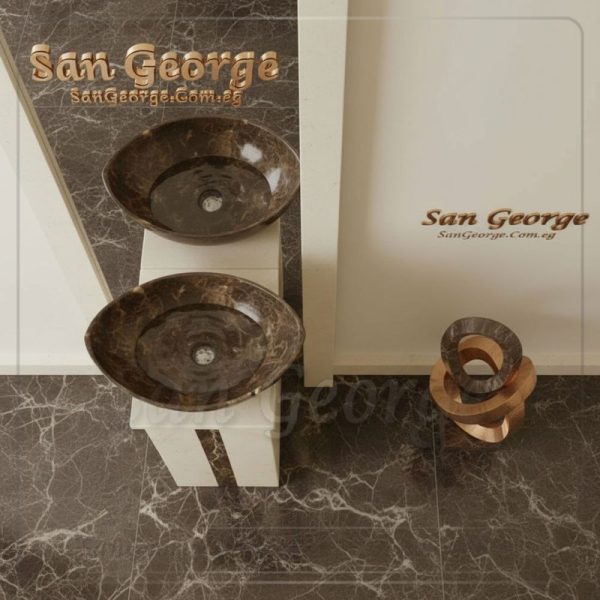 Marble Basin حوض حمام امبرادور بالعمود Hand Made من San George Design