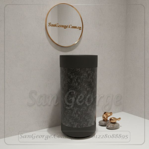 حوض سوفت بيج مدرج ستانلس أسود 40 | San George Design