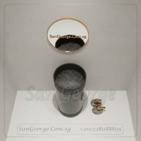 حوض سوفت بيج مدرج ستانلس أسود 40 | San George Design