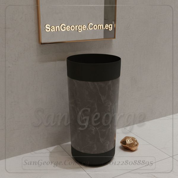 حوض ميترا أخضر زيتوني داكن ورخام 40 | San George Design