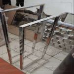 قواطة مودرن سيلفر ستانلس ستيل دورين 110×40 | San George Design