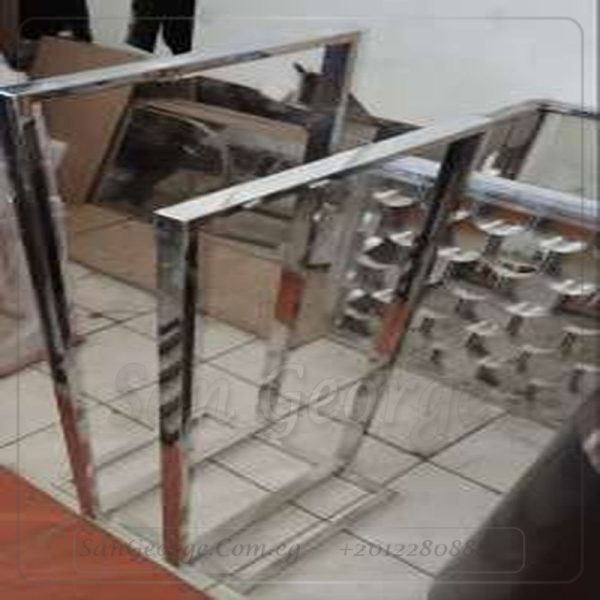 قواطة مودرن سيلفر ستانلس ستيل دورين 110×40 | San George Design